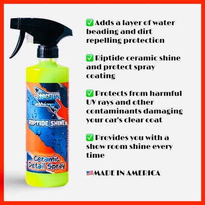 Riptide Ceramic Detail Spray, Shine and Protection for Vehicle Paint (16 Fl oz)