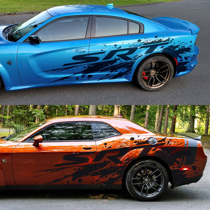 SRT Splatter Car Decal. For Challenger, Charger, Durango. Mopar. #7086-Sup