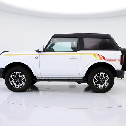 Bronco Color Stripes Decal Sticker. Red, Orange, Yellow Racing Stripes. #6973