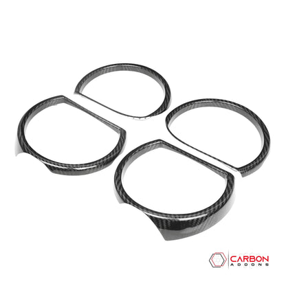 2015-2023 Dodge Challenger Headlight Trim Real Carbon Fiber Covers