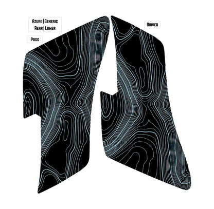 Topo Rear Interior Lower Door Card Insert Overlays (Printed Series) - 2021+ Bronco 4 Door