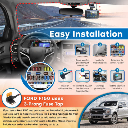 ROVE Ultimate 3-Lead USB Type-C Hardwire Kit | for ROVE R2, R2 PRO, R2 DUAL, R2 DUAL PRO, and R3 Dash Cam | Check Compatibility Image Before Purchasing