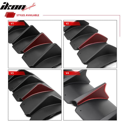 2008-2014 Challenger Front+Rear Bumper Cover+Fender Flares+V3 Diffuser