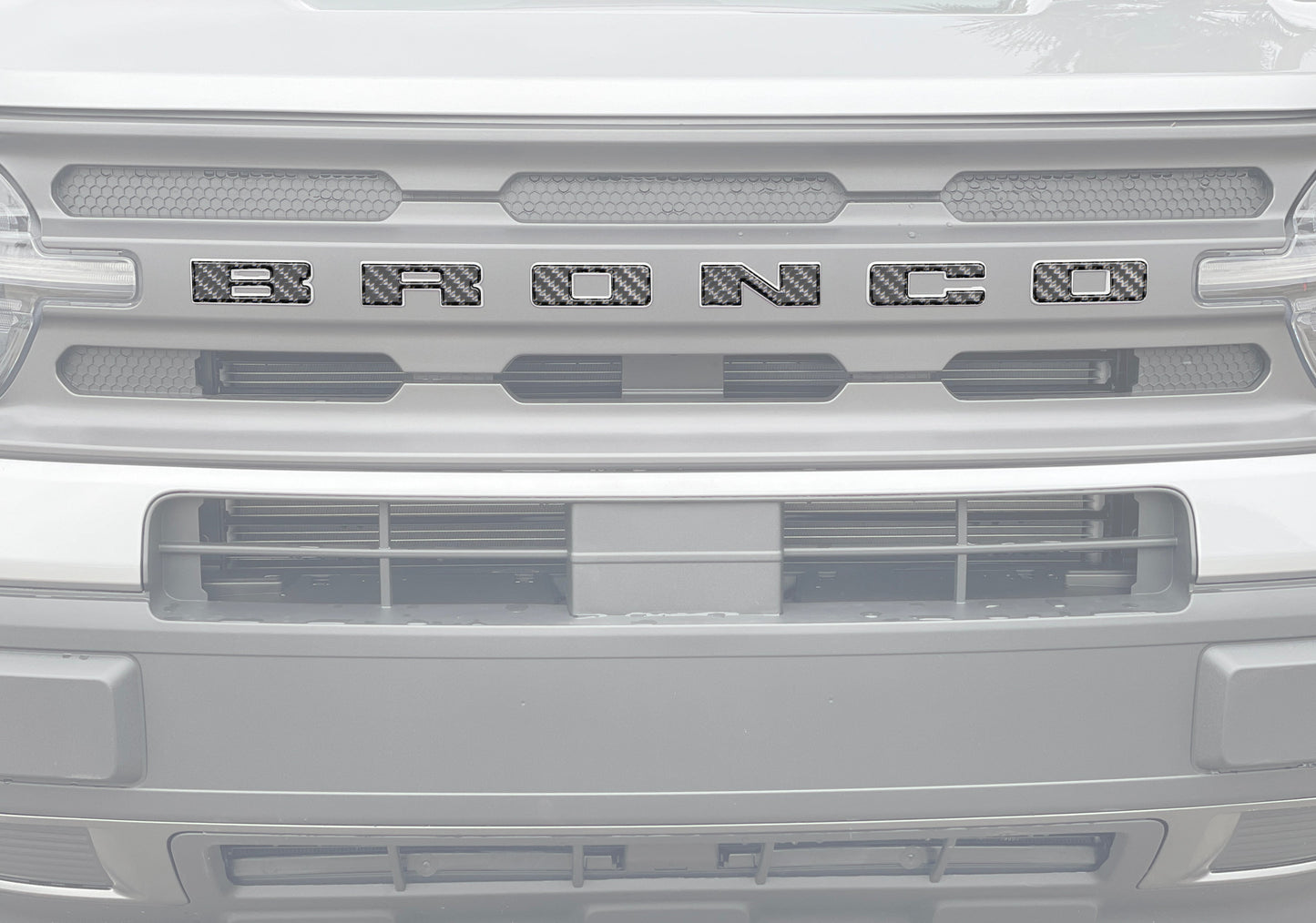 Front Grille Letters Overlays Fits 2021-2026 Ford Bronco Sport