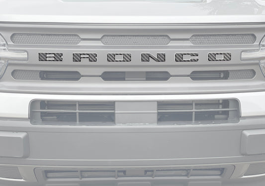 Front Grille Letters Overlays Fits 2021-2026 Ford Bronco Sport