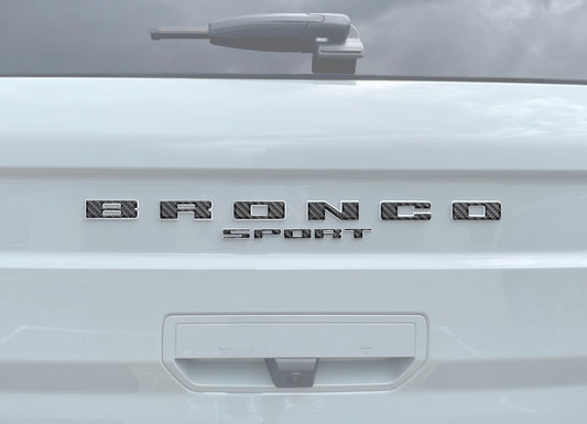Rear Liftgate Letter Overlays Fits 2021-2026 Ford Bronco Sport