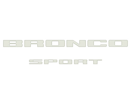 Rear Liftgate Letter Overlays Fits 2021-2026 Ford Bronco Sport
