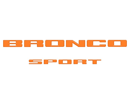 Rear Liftgate Letter Overlays Fits 2021-2026 Ford Bronco Sport