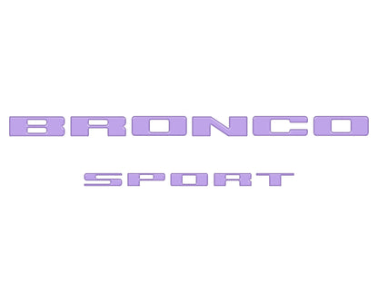 Rear Liftgate Letter Overlays Fits 2021-2026 Ford Bronco Sport