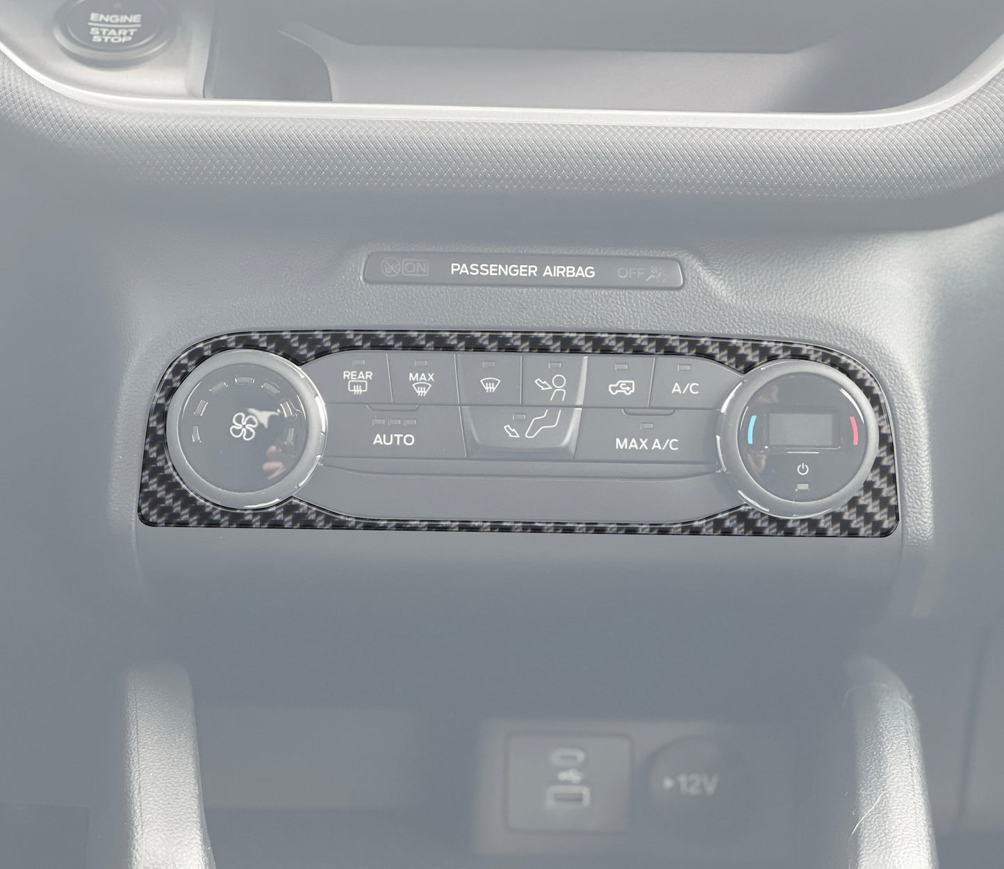 Climate Control Accent Overlay Fits 2021-2024 Ford Bronco Sport