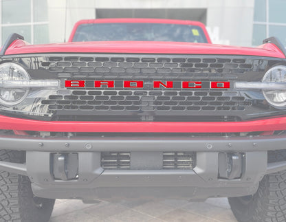 Front Grille Letter Overlays Fits 2021-2026 Ford Bronco