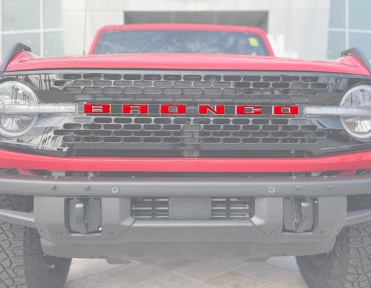 Front Grille Letter Overlays Fits 2021-2026 Ford Bronco