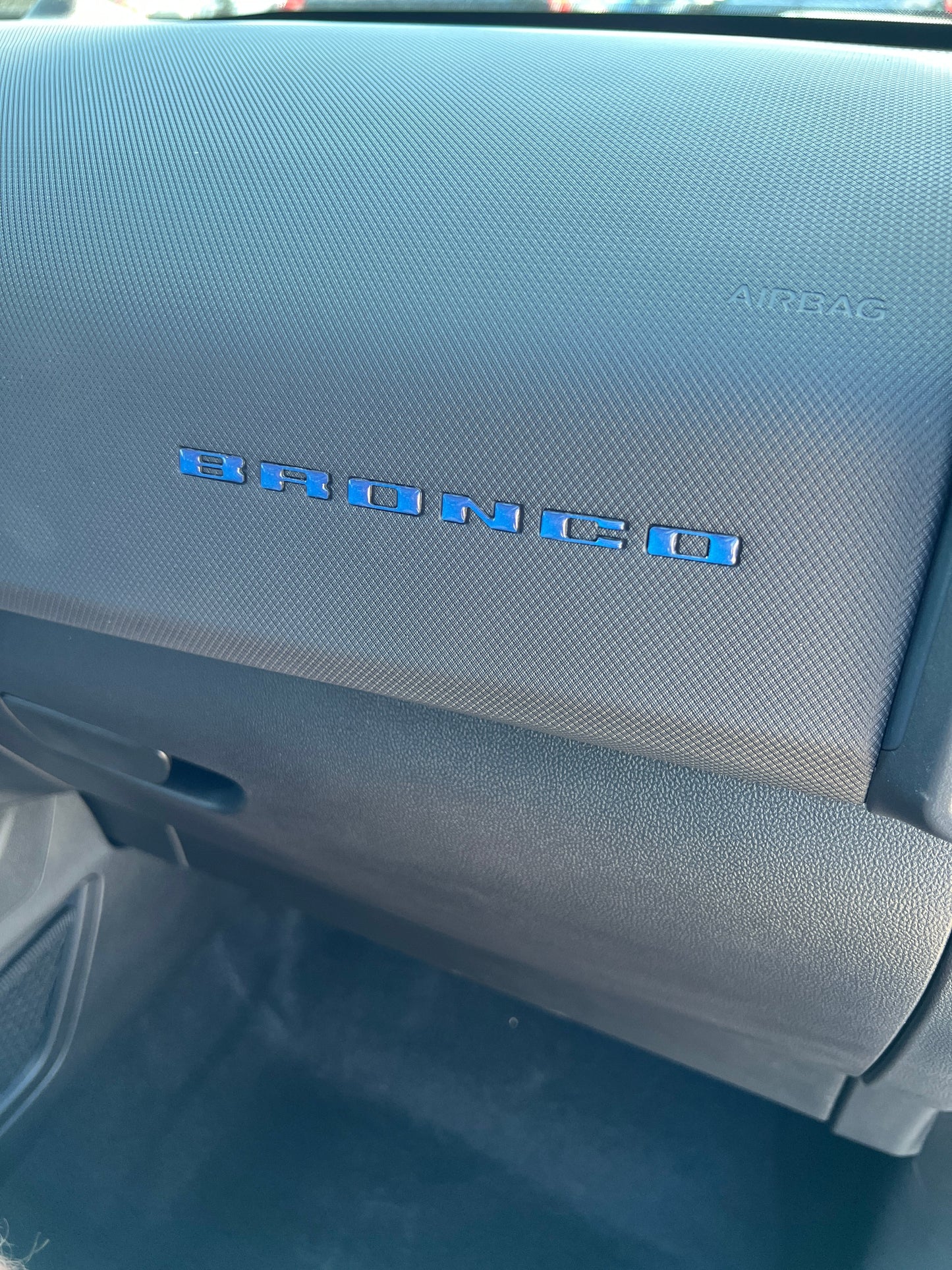 Passenger Dash Letter Inserts Fits 2025-2026 Ford Bronco Sport