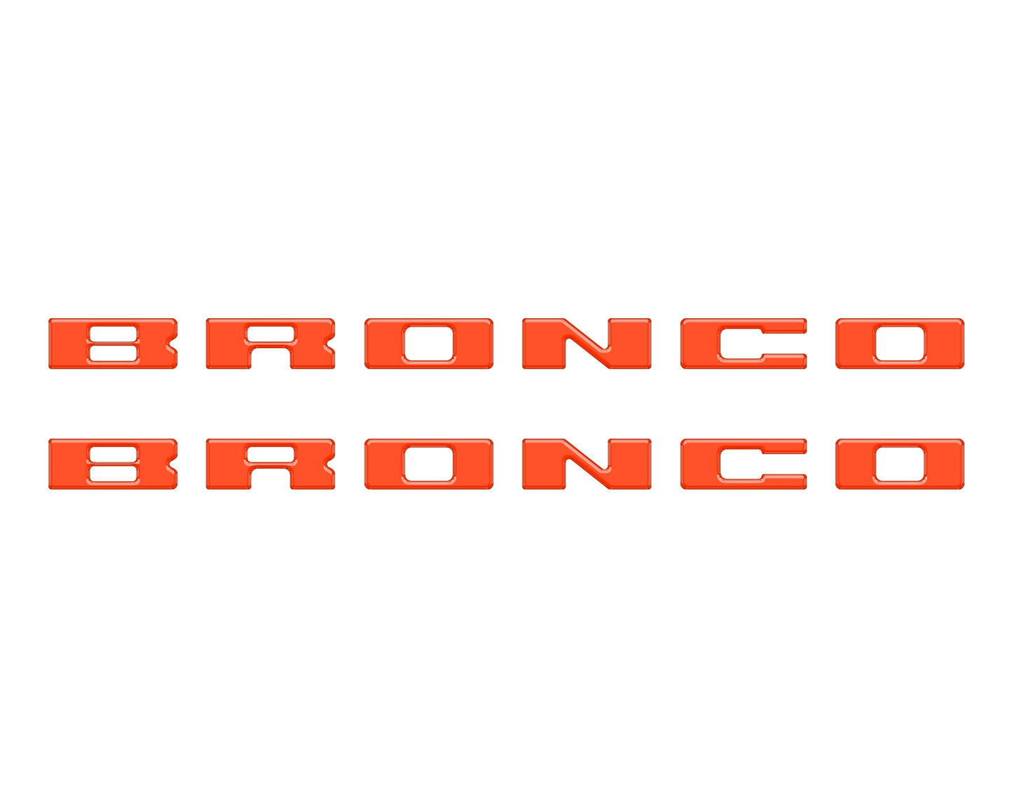 Bronco Running Board Letter Inserts/Overlays Fits 2021-2026 Ford Bronco