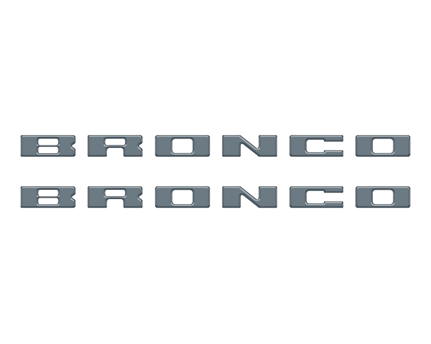 Bronco Running Board Letter Inserts/Overlays Fits 2021-2026 Ford Bronco
