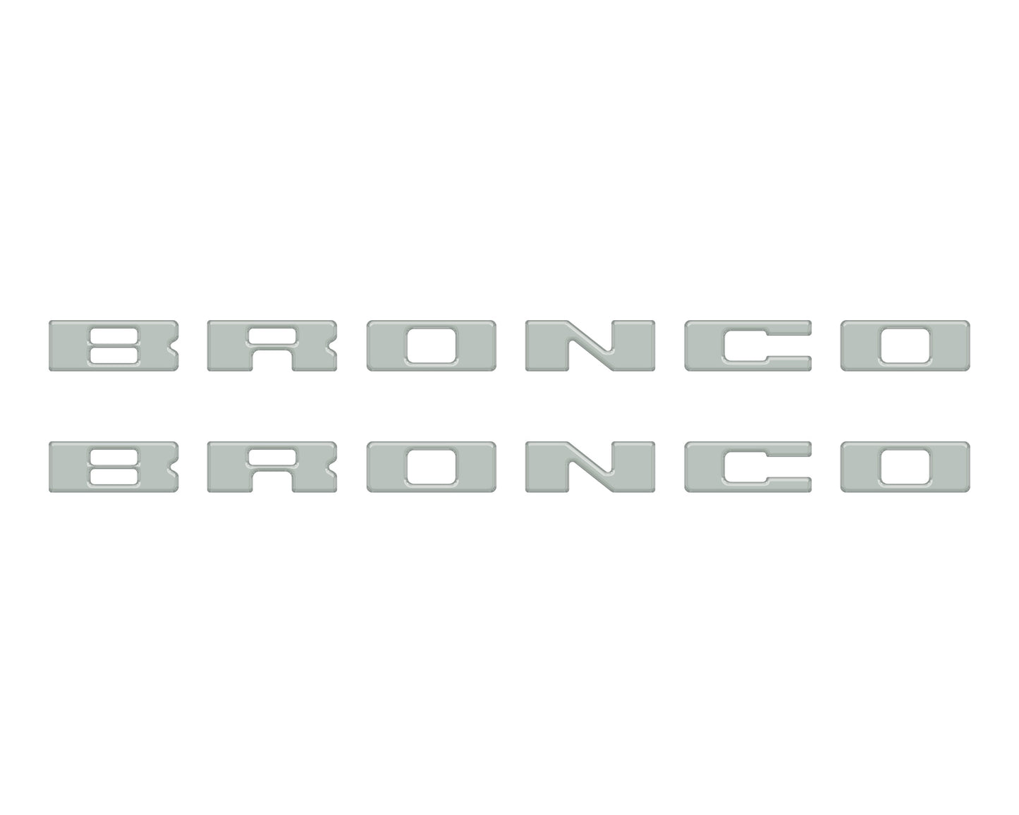 Bronco Running Board Letter Inserts/Overlays Fits 2021-2026 Ford Bronco