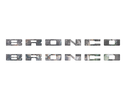 Bronco Running Board Letter Inserts/Overlays Fits 2021-2026 Ford Bronco