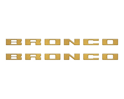 Bronco Running Board Letter Inserts/Overlays Fits 2021-2026 Ford Bronco