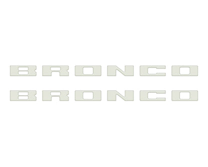 Bronco Running Board Letter Inserts/Overlays Fits 2021-2026 Ford Bronco