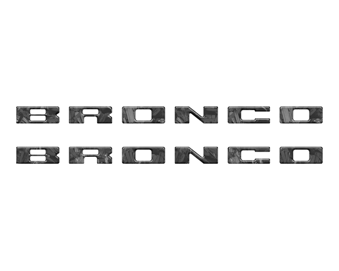 Bronco Running Board Letter Inserts/Overlays Fits 2021-2026 Ford Bronco