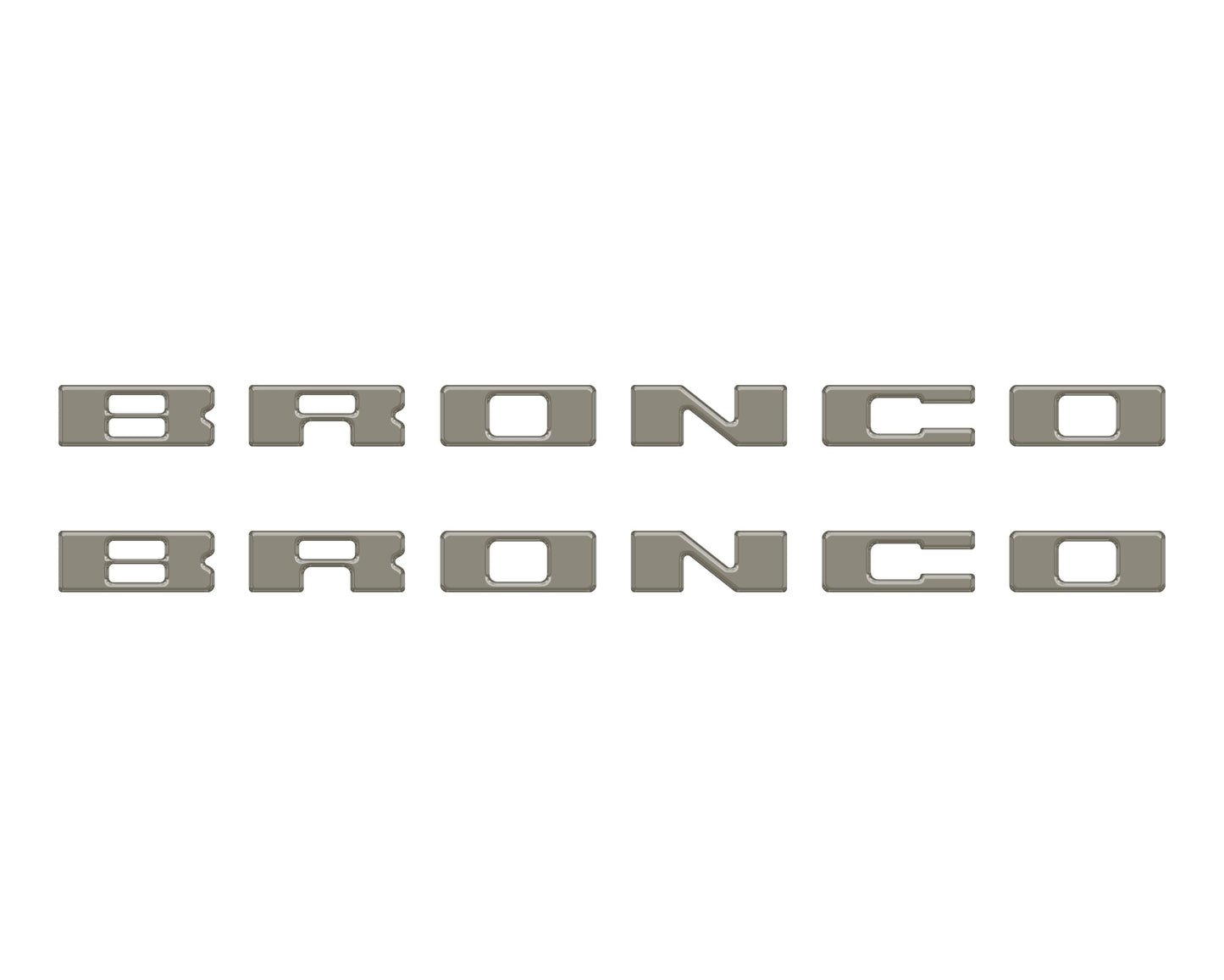 Bronco Running Board Letter Inserts/Overlays Fits 2021-2026 Ford Bronco