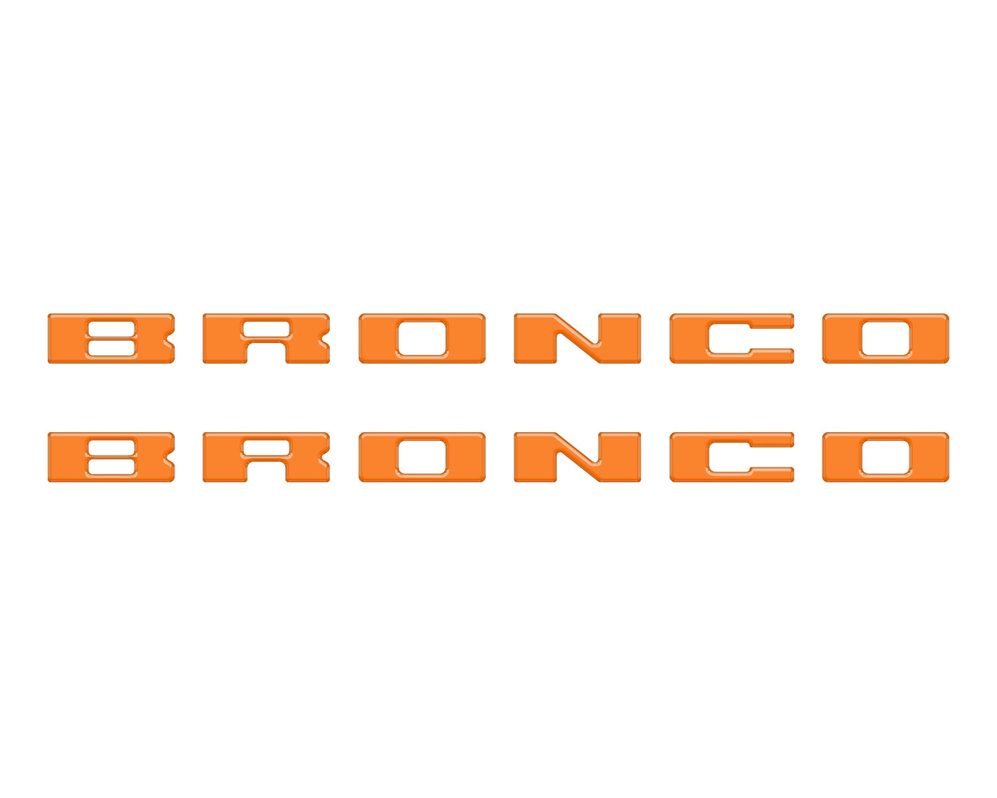 Bronco Running Board Letter Inserts/Overlays Fits 2021-2026 Ford Bronco