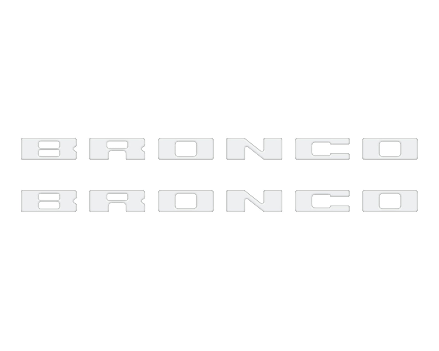 Bronco Running Board Letter Inserts/Overlays Fits 2021-2026 Ford Bronco