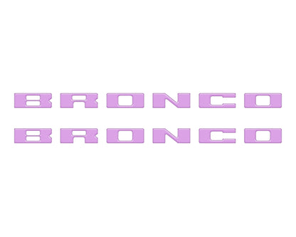 Bronco Running Board Letter Inserts/Overlays Fits 2021-2026 Ford Bronco