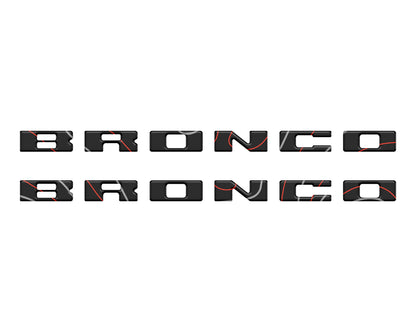 Bronco Running Board Letter Inserts/Overlays Fits 2021-2026 Ford Bronco