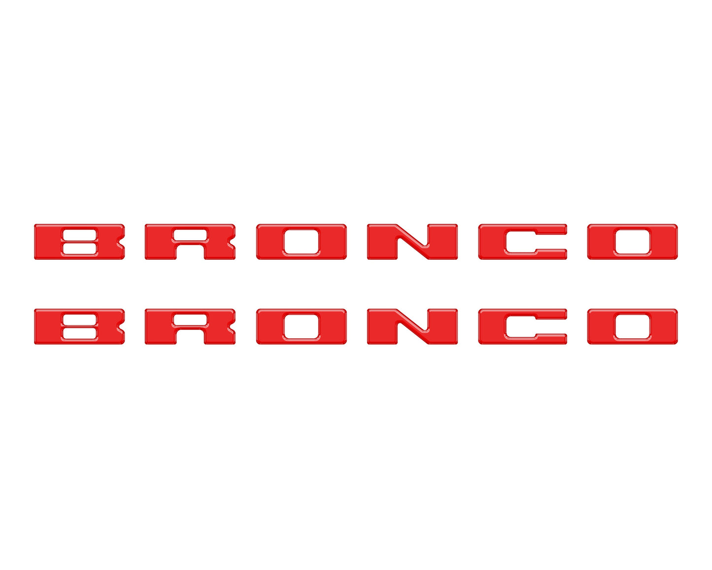 Bronco Running Board Letter Inserts/Overlays Fits 2021-2026 Ford Bronco