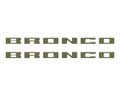 Bronco Running Board Letter Inserts/Overlays Fits 2021-2026 Ford Bronco