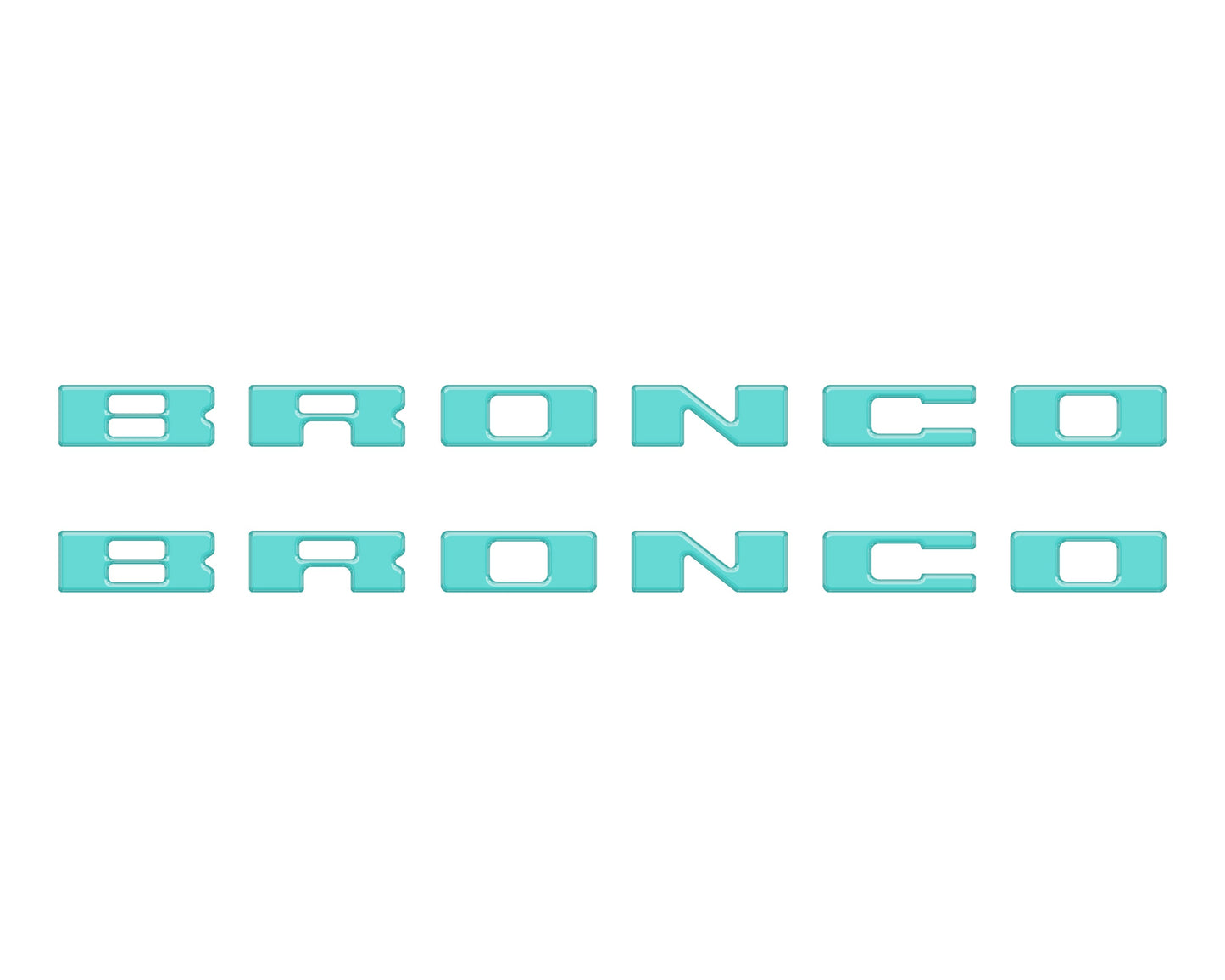Bronco Running Board Letter Inserts/Overlays Fits 2021-2026 Ford Bronco