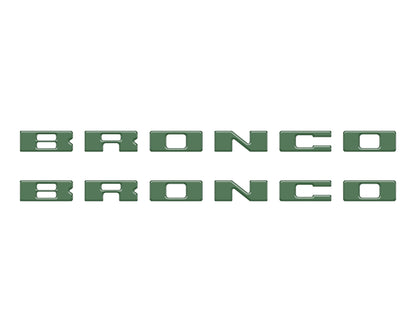 Bronco Running Board Letter Inserts/Overlays Fits 2021-2026 Ford Bronco