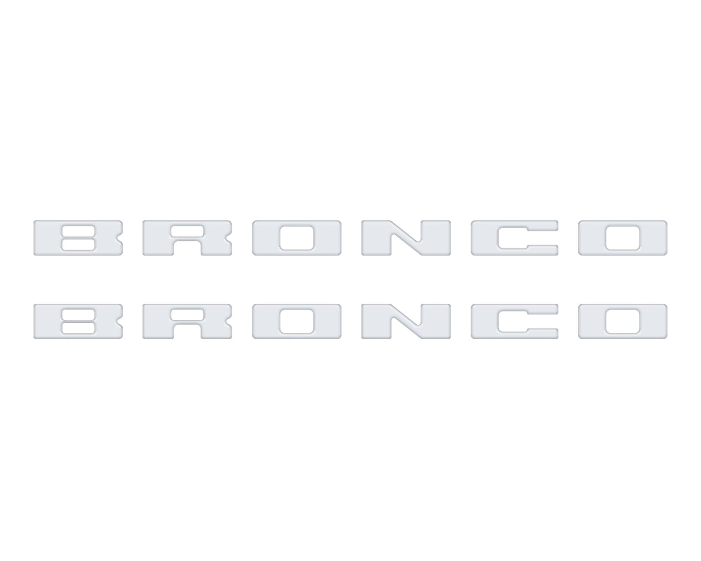 Bronco Running Board Letter Inserts/Overlays Fits 2021-2026 Ford Bronco