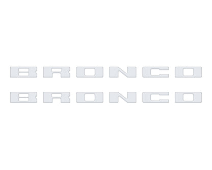 Bronco Running Board Letter Inserts/Overlays Fits 2021-2026 Ford Bronco