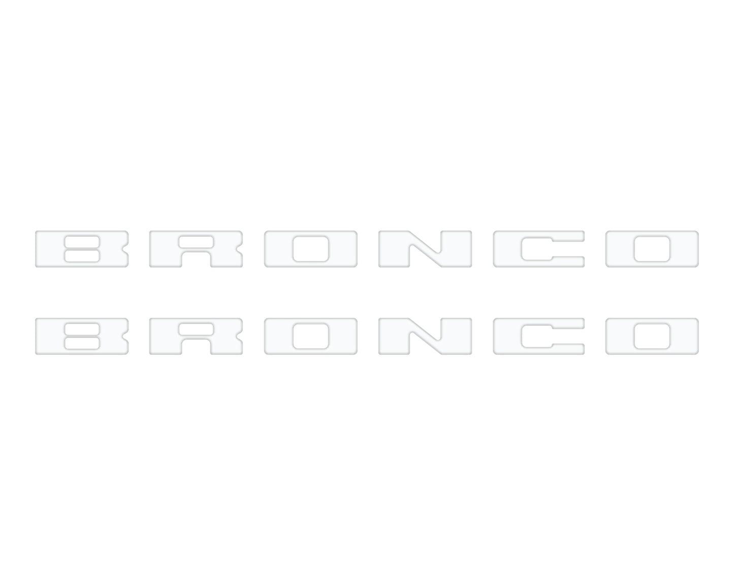 Bronco Running Board Letter Inserts/Overlays Fits 2021-2026 Ford Bronco