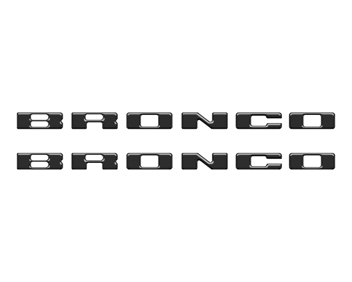 Rear Mudflap Letter Inserts Fits 2021-2026 Ford Bronco Sport