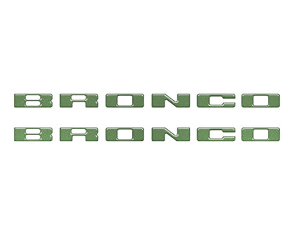 Rear Mudflap Letter Inserts Fits 2021-2026 Ford Bronco Sport