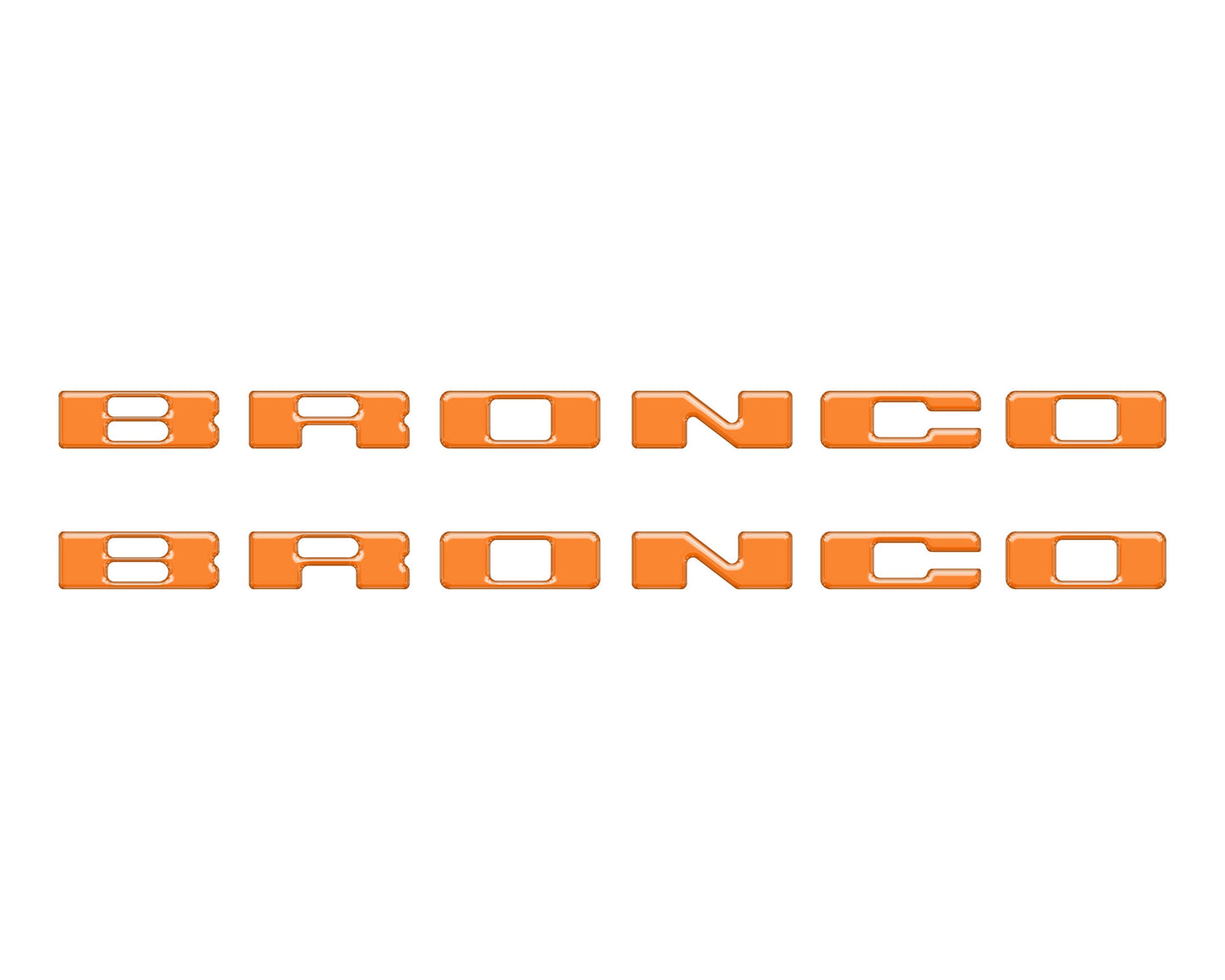 Rear Mudflap Letter Inserts Fits 2021-2026 Ford Bronco Sport