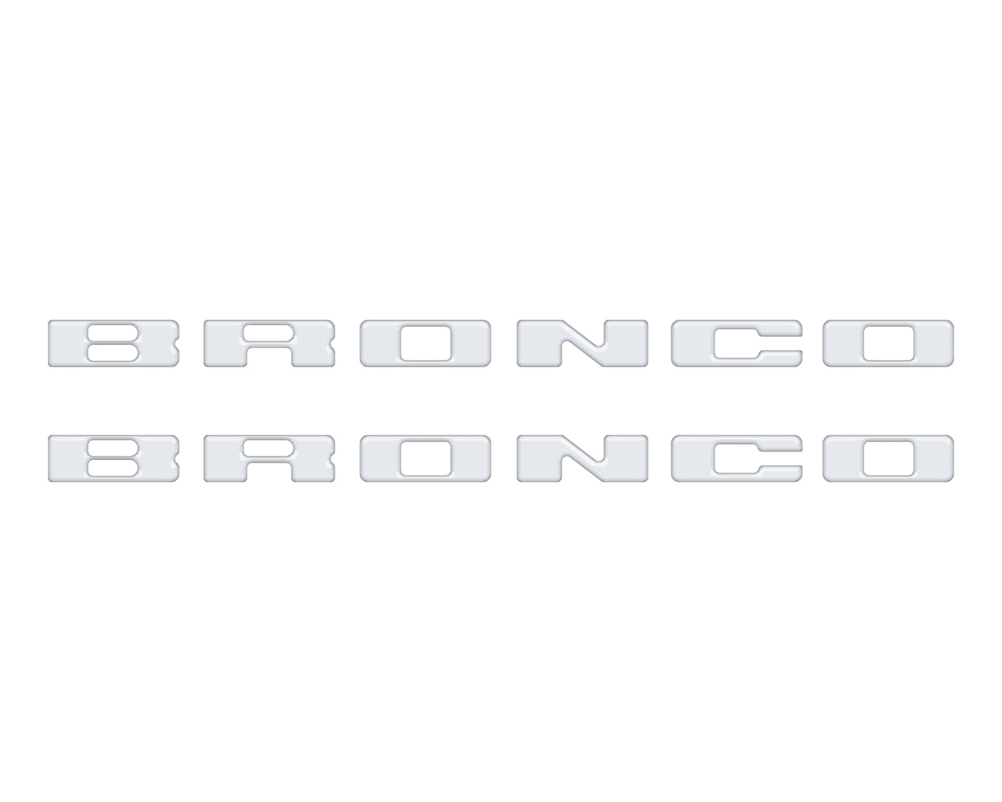 Rear Mudflap Letter Inserts Fits 2021-2026 Ford Bronco Sport