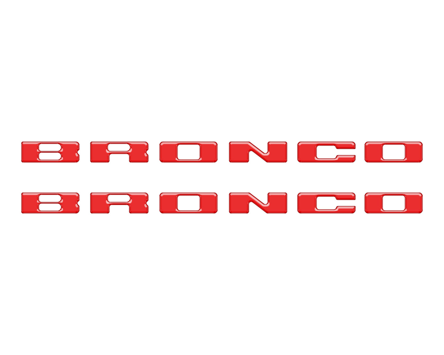 Rear Mudflap Letter Inserts Fits 2021-2026 Ford Bronco Sport