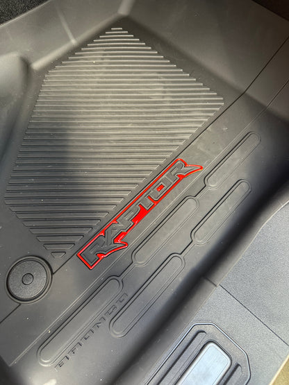 Raptor Floor Mat Emblem Inserts Fits 2022-2026 Ford Bronco Raptor
