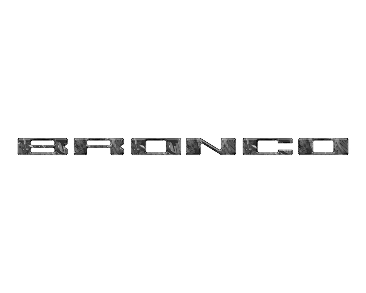 Roof Cross Bar Support Letter Overlays Fits 2022-2025 Ford Bronco