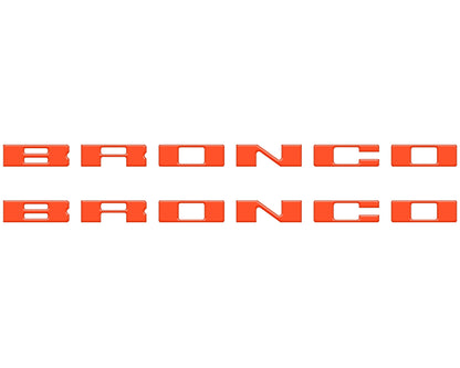 Bronco Running Board Letter Inserts/Overlays Fits 2021-2026 Ford Bronco