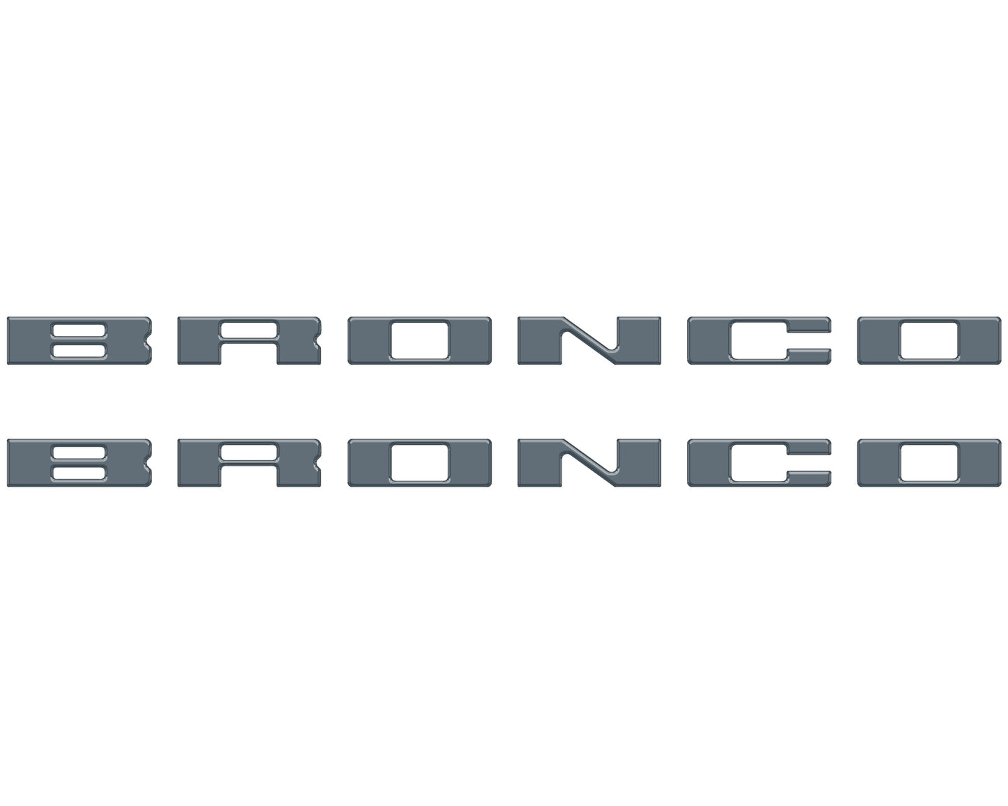 Bronco Running Board Letter Inserts/Overlays Fits 2021-2026 Ford Bronco