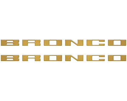 Bronco Running Board Letter Inserts/Overlays Fits 2021-2026 Ford Bronco