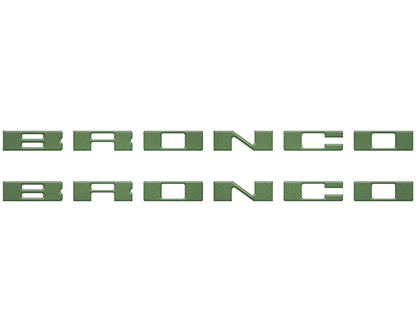 Bronco Running Board Letter Inserts/Overlays Fits 2021-2026 Ford Bronco