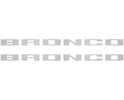 Bronco Running Board Letter Inserts/Overlays Fits 2021-2026 Ford Bronco