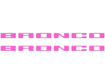 Bronco Running Board Letter Inserts/Overlays Fits 2021-2026 Ford Bronco