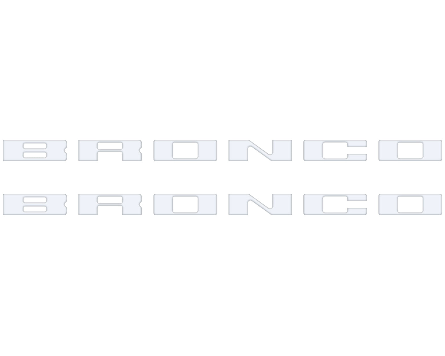 Bronco Running Board Letter Inserts/Overlays Fits 2021-2026 Ford Bronco